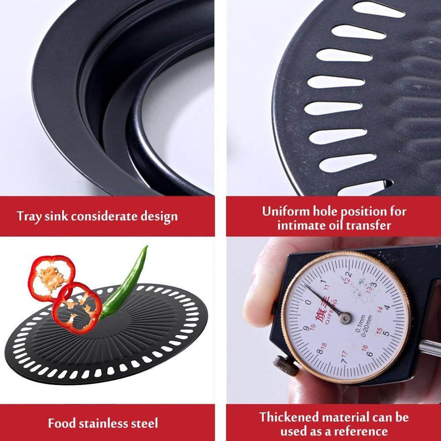 Korean Portable Non-stick BBQ Grill Pan - Image 2