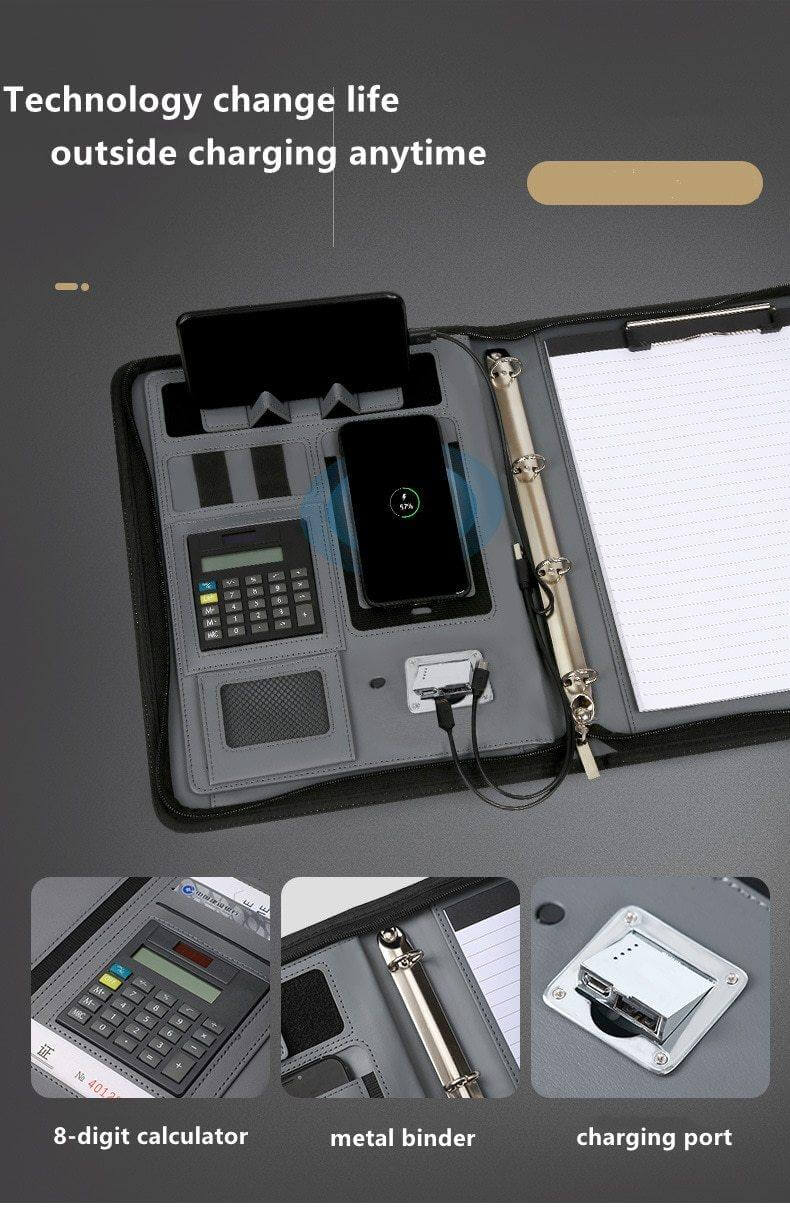Leather Multifunctional PowerBank Notebook - Image 3