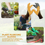 Garden Rubber Gloves with Fingertips Claws