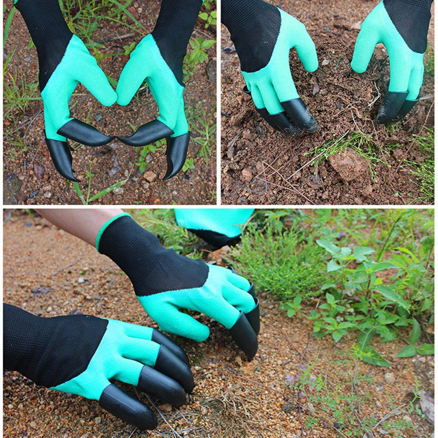 Garden Rubber Gloves with Fingertips Claws - Image 2