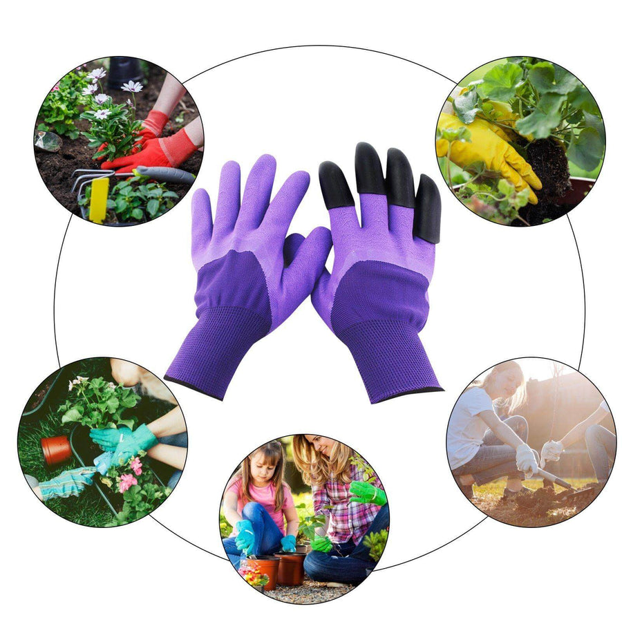 Garden Rubber Gloves with Fingertips Claws - Image 9