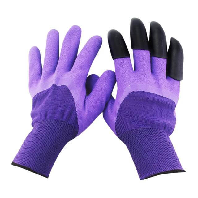 Garden Rubber Gloves with Fingertips Claws