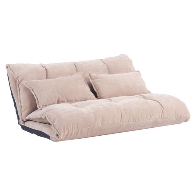Modern Foldable PU Leather Leisure Floor Sofa Bed with 2 Pillows - Image 15