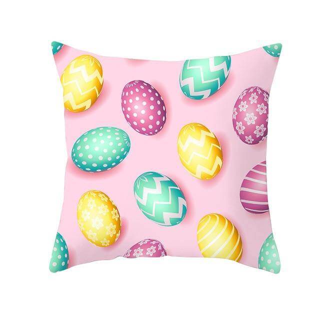 Bunny Easter Eggs Cotton Pillowcase