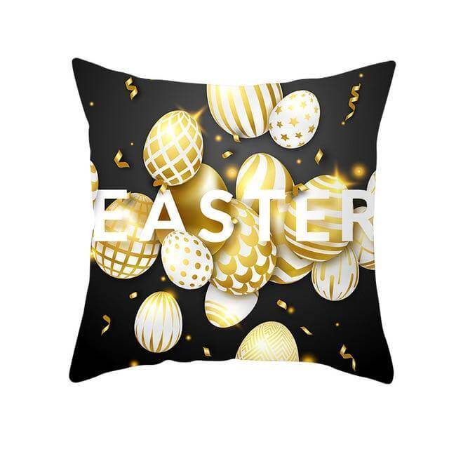 Bunny Easter Eggs Cotton Pillowcase - MaviGadget