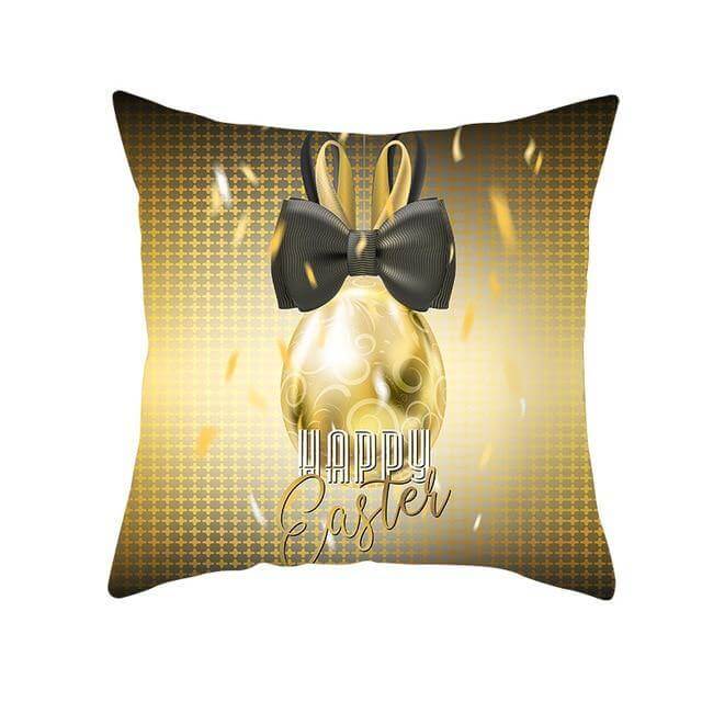 Bunny Easter Eggs Cotton Pillowcase - Image 3
