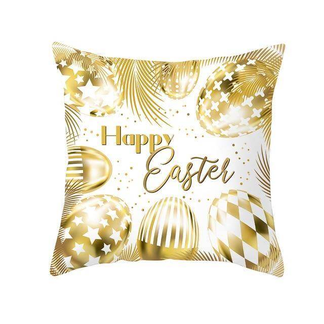 Bunny Easter Eggs Cotton Pillowcase