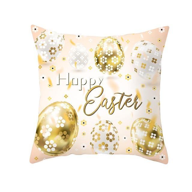 Bunny Easter Eggs Cotton Pillowcase - Image 25