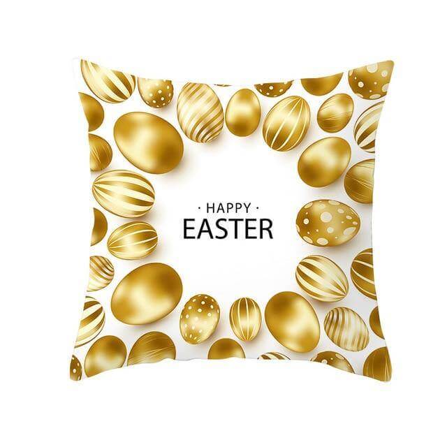 Bunny Easter Eggs Cotton Pillowcase - Image 6