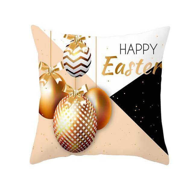 Bunny Easter Eggs Cotton Pillowcase