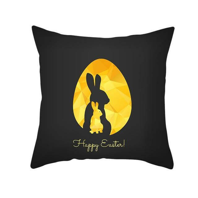 Bunny Easter Eggs Cotton Pillowcase