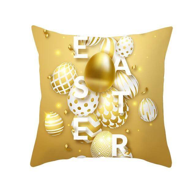 Bunny Easter Eggs Cotton Pillowcase