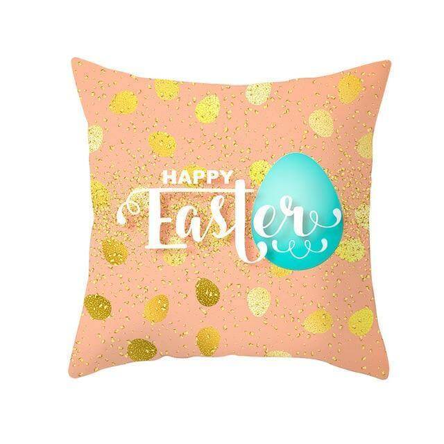 Bunny Easter Eggs Cotton Pillowcase - MaviGadget