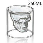 3D Skull Head Double Drinking Glass