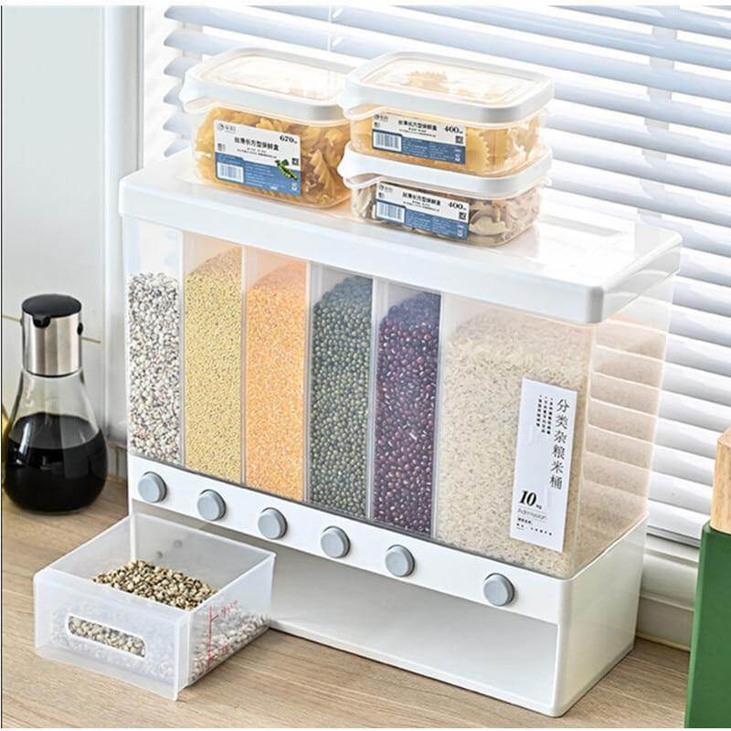 Wall-Mounted Automatic Kitchen Grain Rice Storage Tank - Image 0