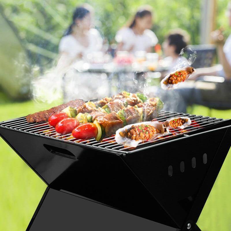 Foldable X Shaped Basic Charcoal Grill - Image 4