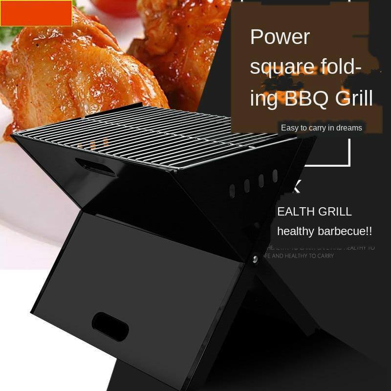 Foldable X Shaped Basic Charcoal Grill - MaviGadget