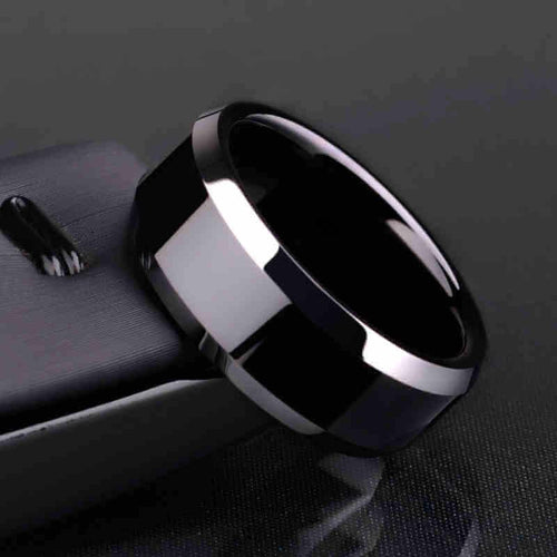 Black Titanium Ring for Men - Image 0
