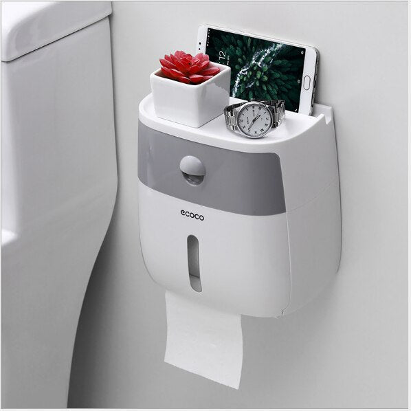 Waterproof Toilet Paper Holder Storage Box - Image 17