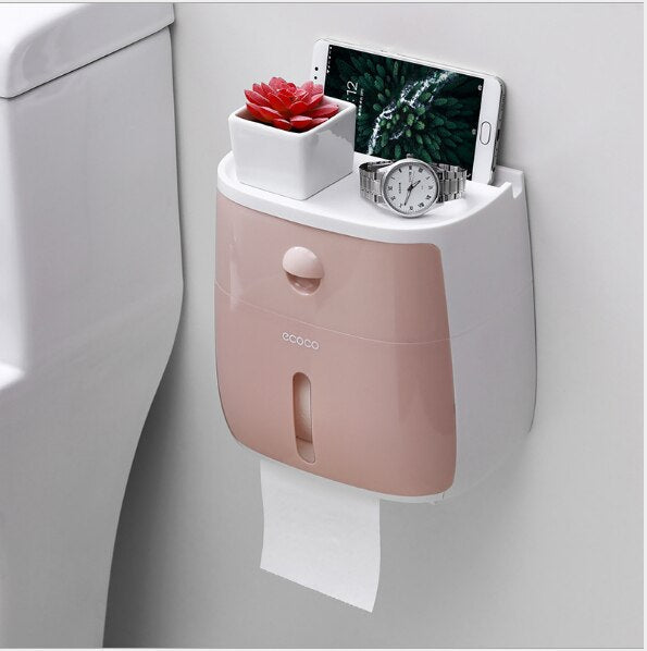 Waterproof Toilet Paper Holder Storage Box - Image 9