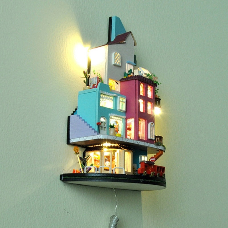 Handmade LED Romantic Town Wall Art - Image 3