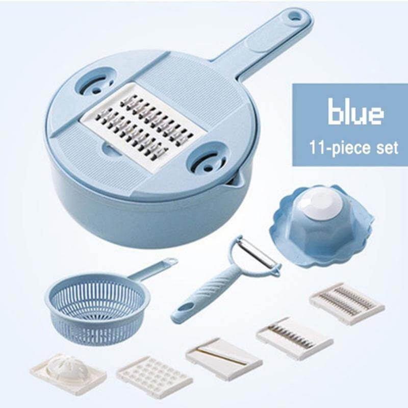 11pcs Mutlifunctional Stainless Steel Vegetable Slicer Kit - MaviGadget