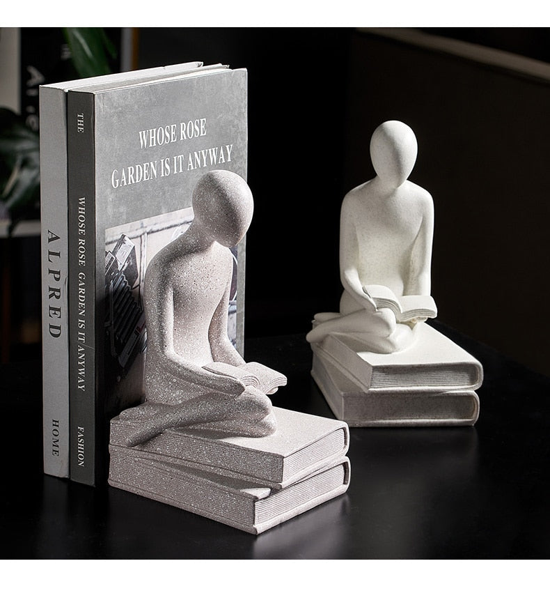 Nordic Abstract Thinker Resin Statue Sculpture - Image 13