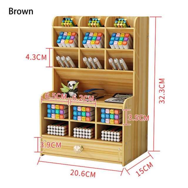 Minimal Wooden Desk Stationery Organizer - Image 12
