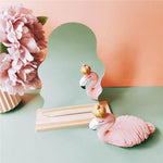 Irregular Korean Style Decorative Make-up Mirror Wooden Base