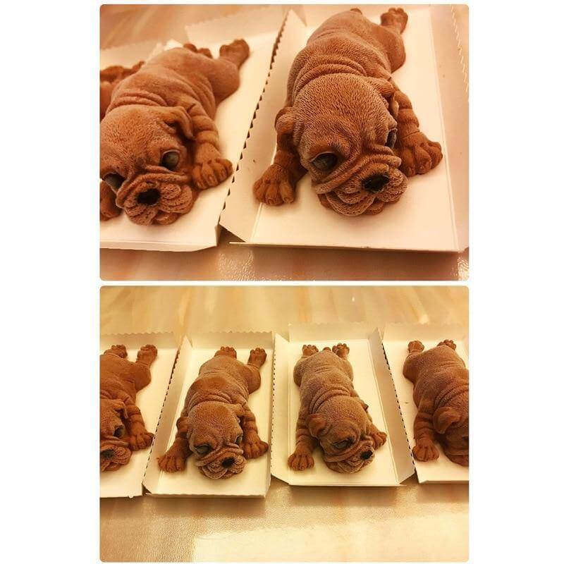 3D Cute Dog Shaped Ice Cream Chocolate Silicone Mold - Image 2