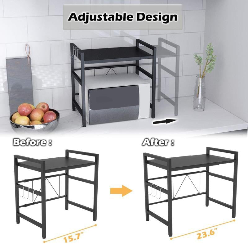 Expandable Kitchen Counter Shelf Rack Organizer - Image 3