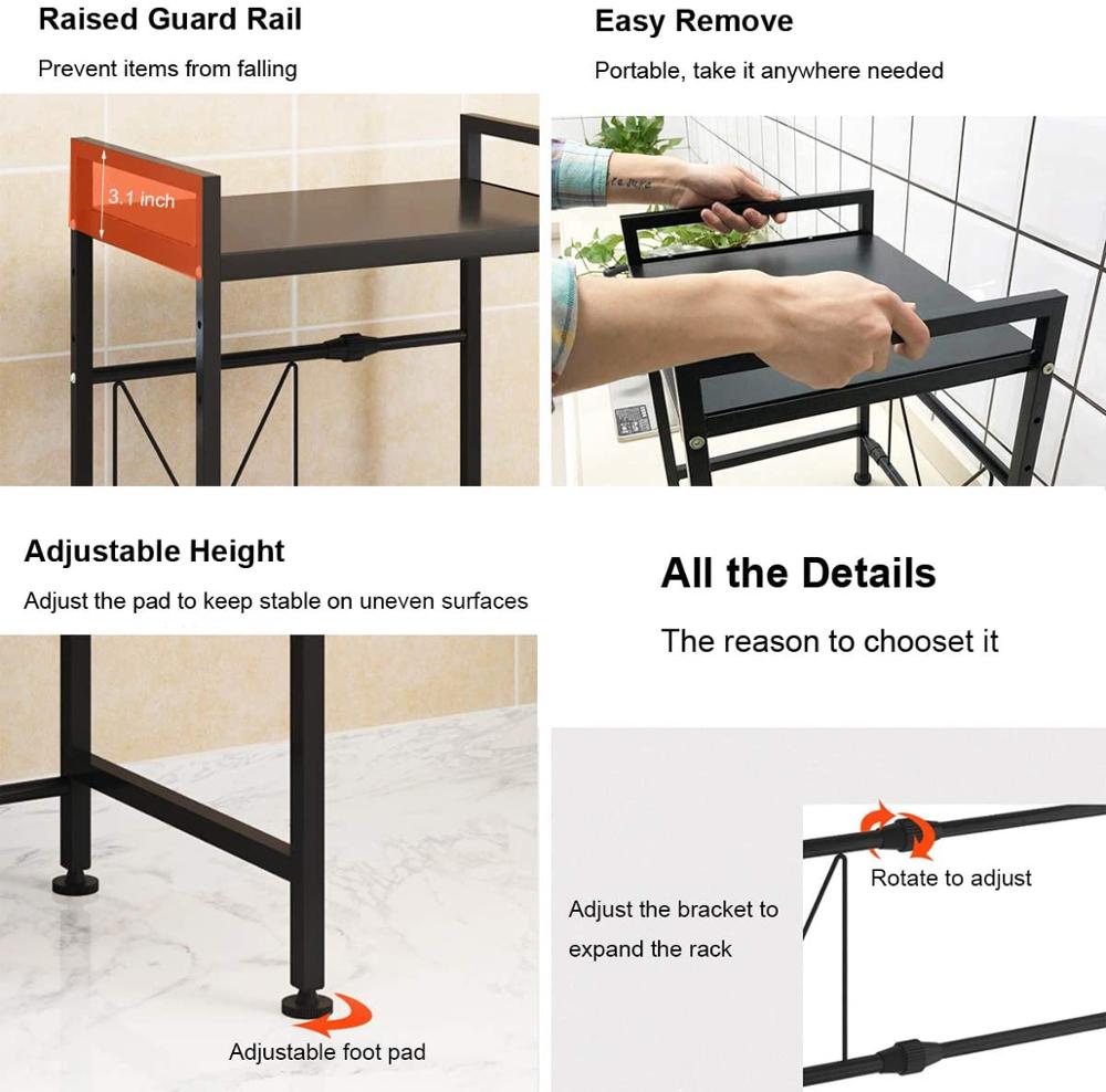 Expandable Kitchen Counter Shelf Rack Organizer