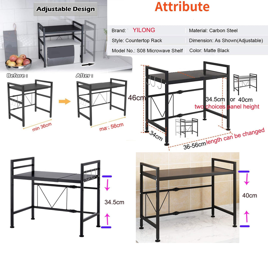 Expandable Kitchen Counter Shelf Rack Organizer - Image 6