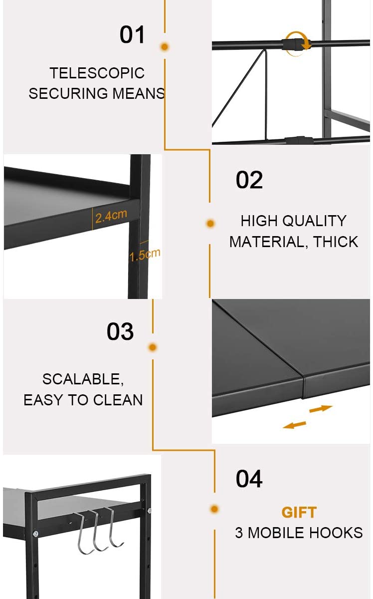 Expandable Kitchen Counter Shelf Rack Organizer - Image 9