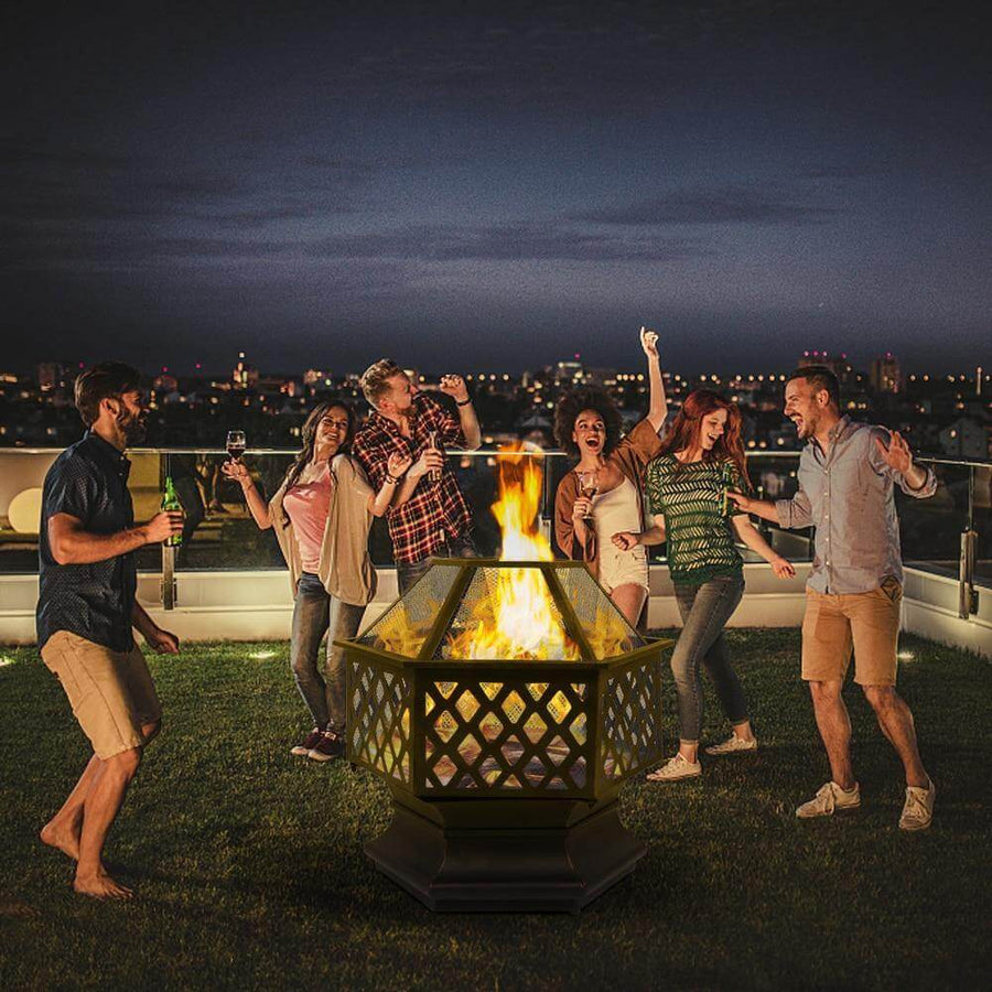 Geometric Garden Fire Pit Stove - Image 1