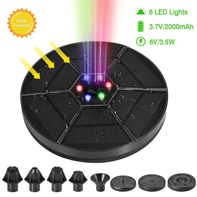 Floating Solar Powered Water Fountain