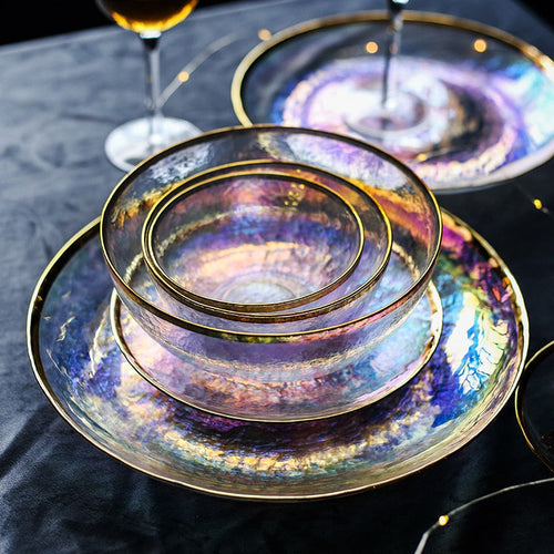Creative Rainbow Glass Dinnerware Plate - Image 0