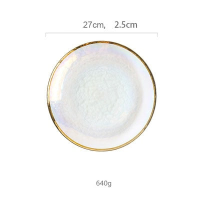 Creative Rainbow Glass Dinnerware Plate - Image 5