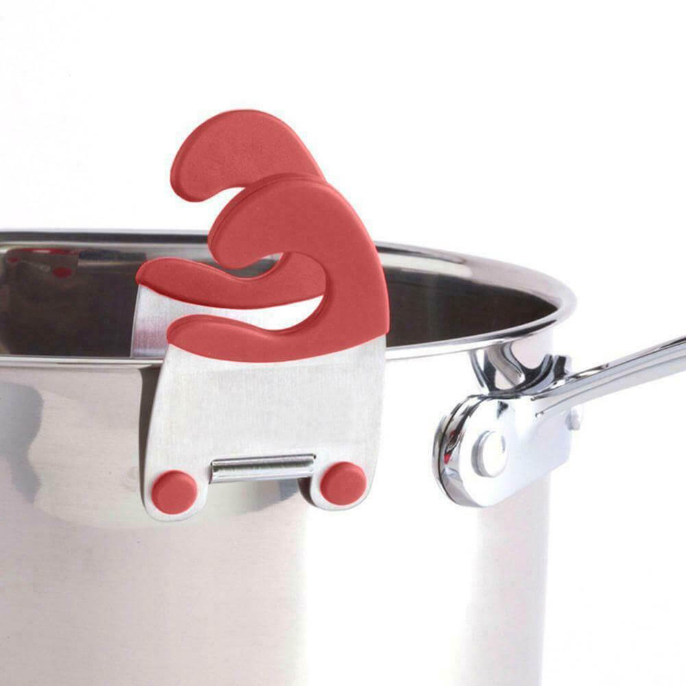 Stainless Steel Pot Side Clip Spoon Holder - MaviGadget