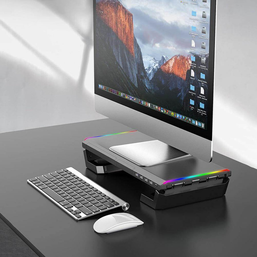 Universal Computer Stand Riser Data Transfer Desk Organizer - Image 2