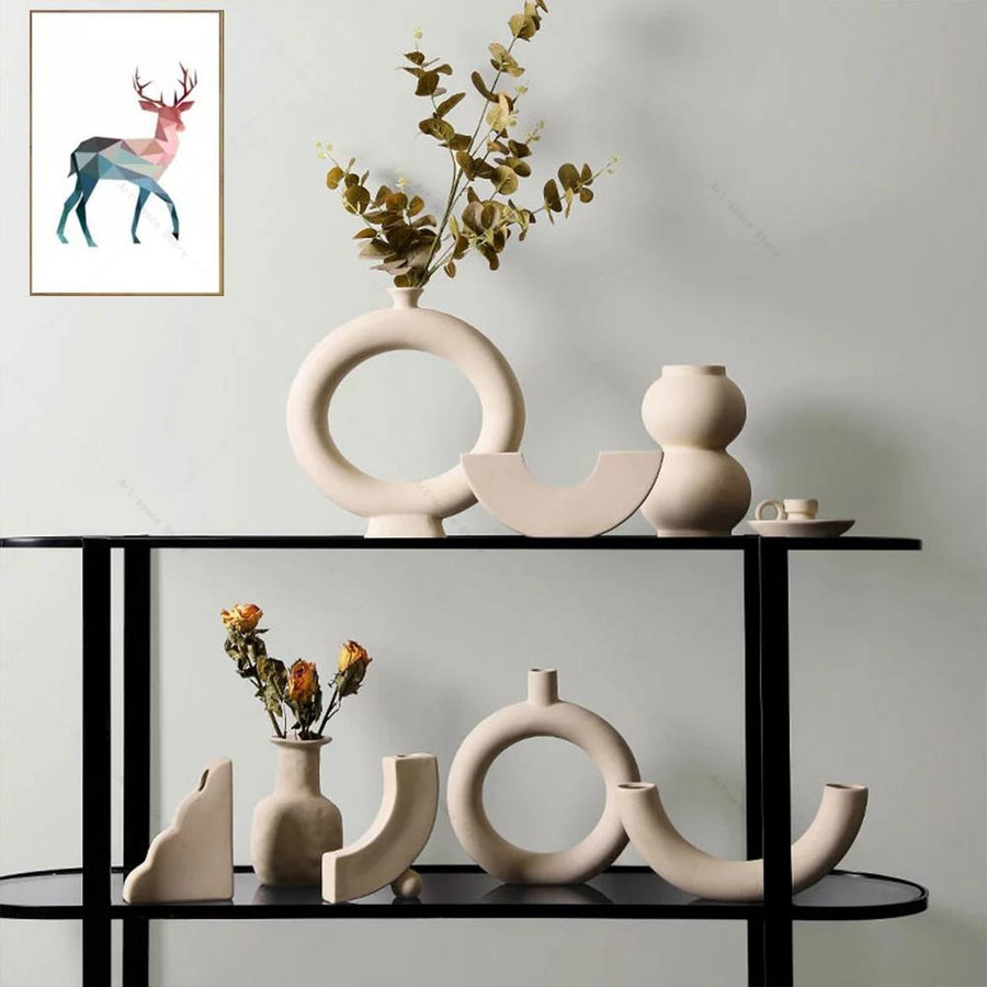 Nordic Art Elegant Flower Ceramic Vase - Image 8