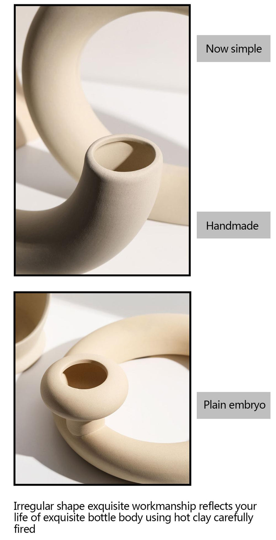 Nordic Art Elegant Flower Ceramic Vase - Image 9
