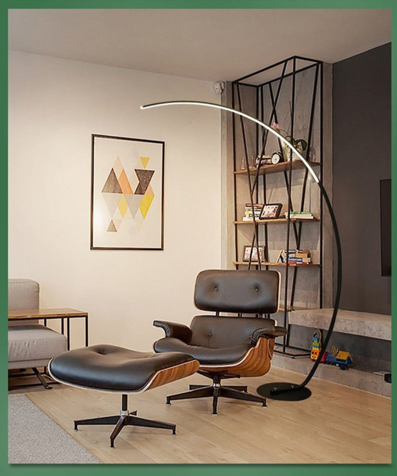 Elegant Curved LED Corner Floor Lamp - Image 4