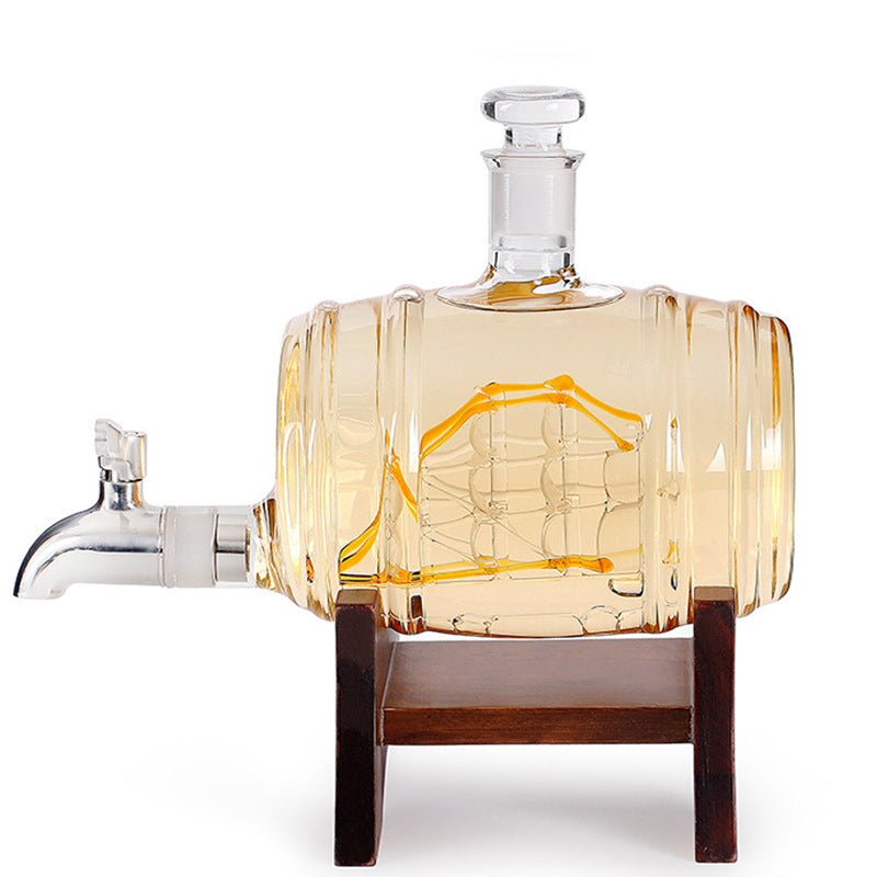 Creative Barrel Ship Whiskey Decanter - Image 9