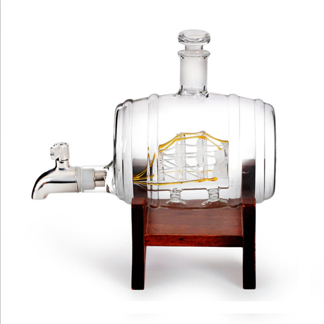 Creative Barrel Ship Whiskey Decanter - Image 4