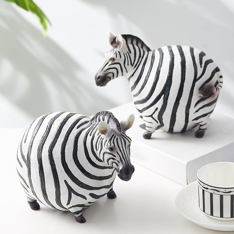 Modern Cute Zebra Resin Figurines - Image 3