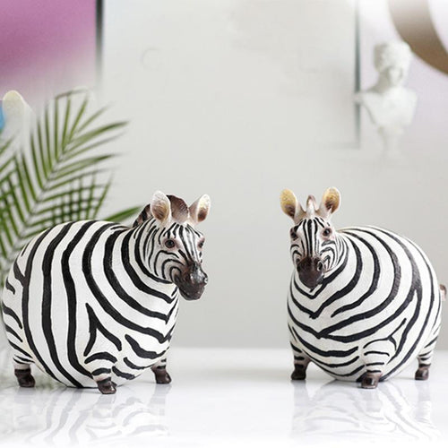 Modern Cute Zebra Resin Figurines - Image 0