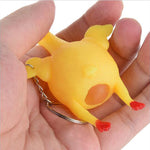 Funny Anti-stress Lazy Chicken Toy Keychain