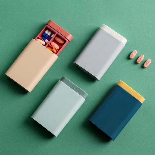 Travel Matte Pill Organizer Dispenser - Image 0