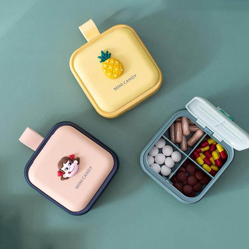 Cute Cartoon Style Pill Case Organizer - Image 0